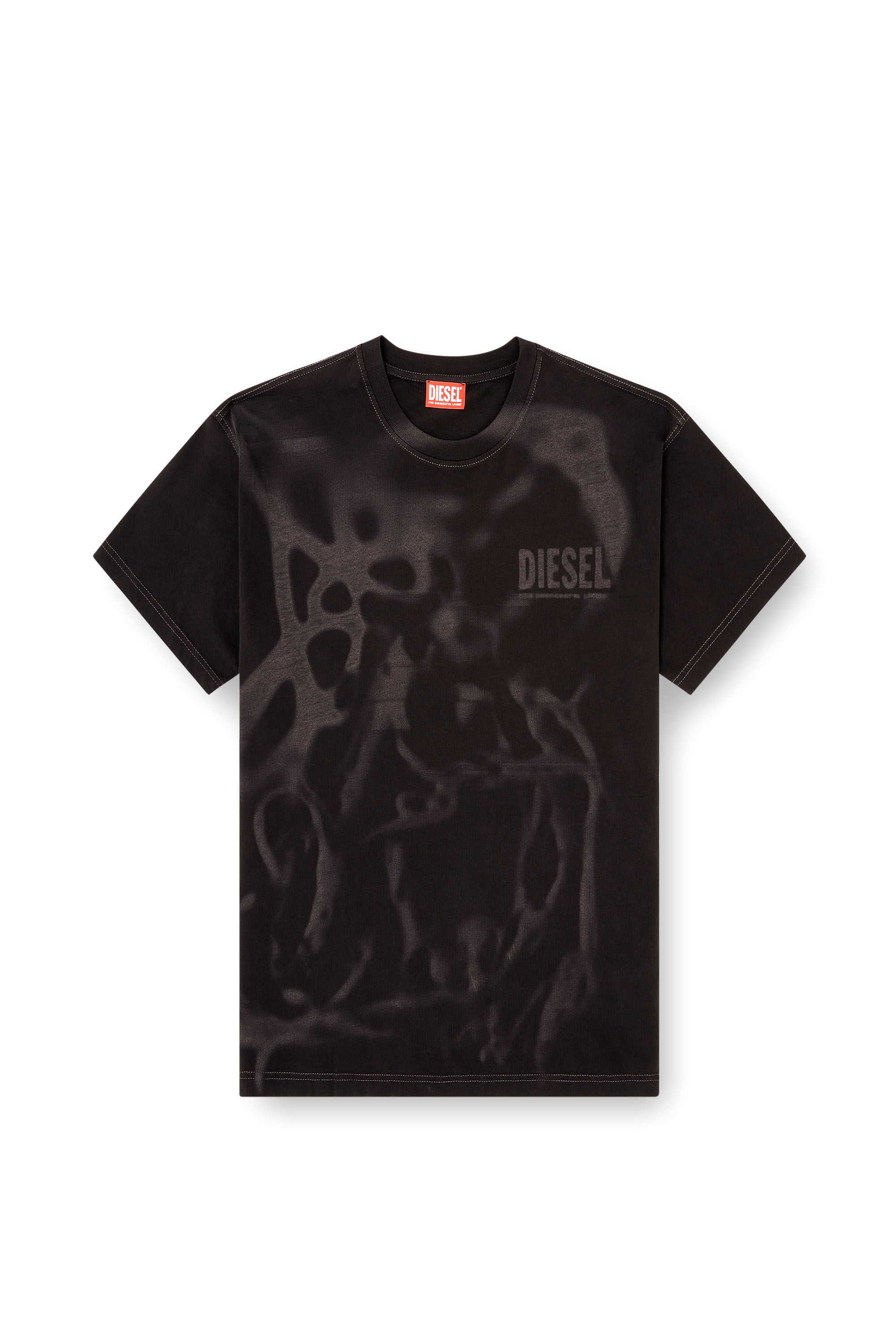 Diesel - T-NORM-V7, T-shirt en coton avec impression laser Homme in Noir - 3