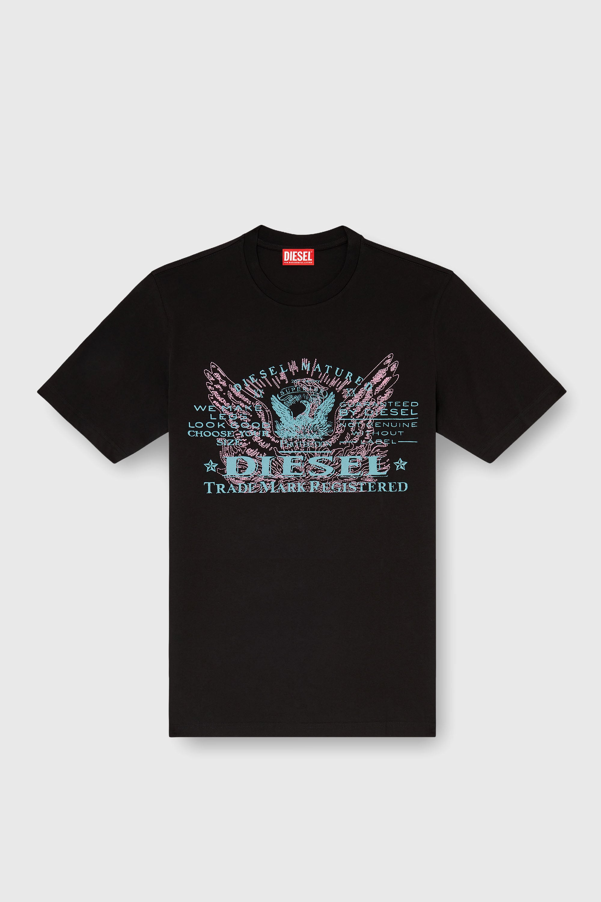Diesel - T-JUST-FENIX-T92, T-shirt en coton avec imprim&eacute; graphique Homme in Noir - 2