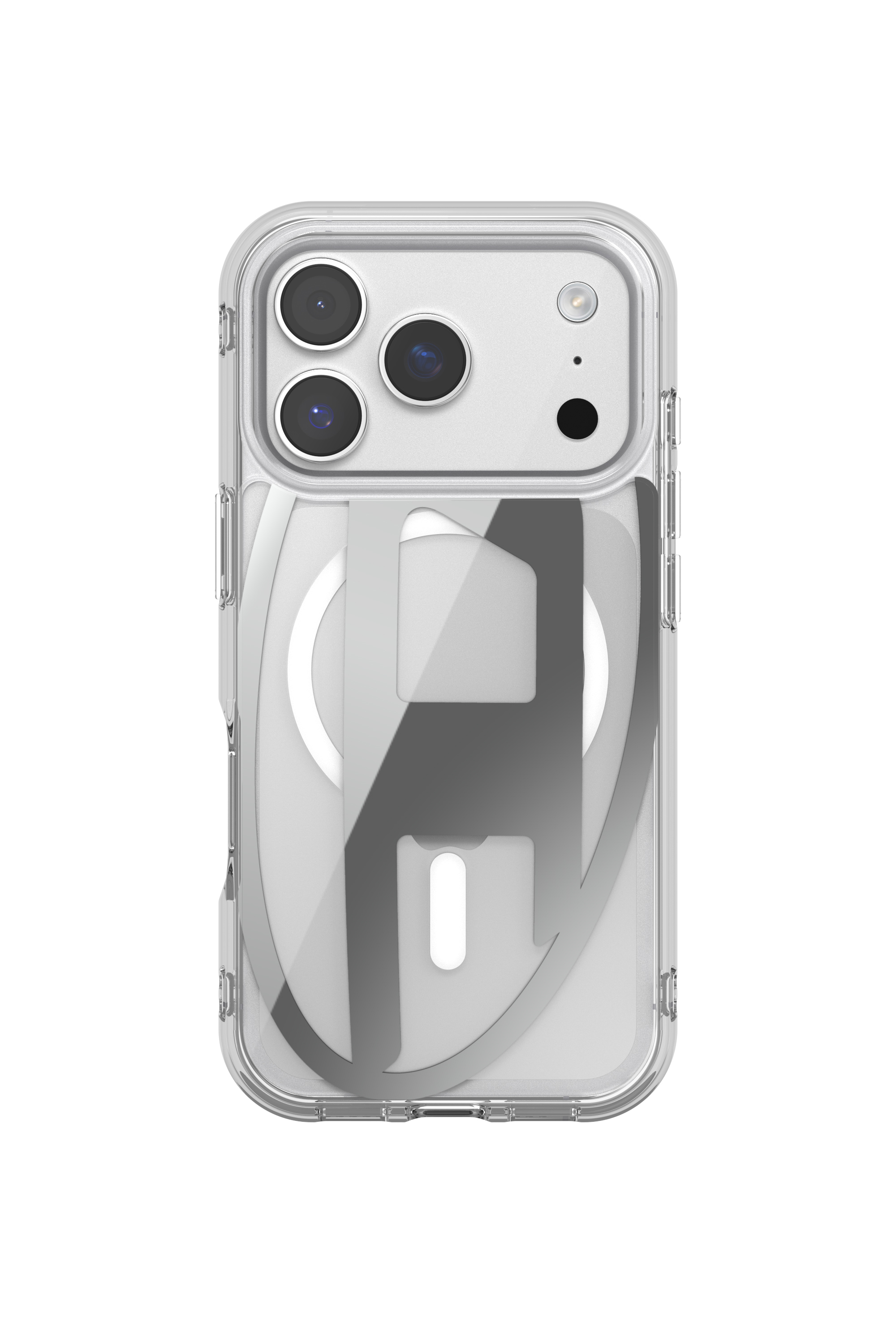 Diesel - 60413 AOP CASE, Étui métallique Oval D avec Magsafe pour iPhone 17 Pro Mixte in Gris - 2