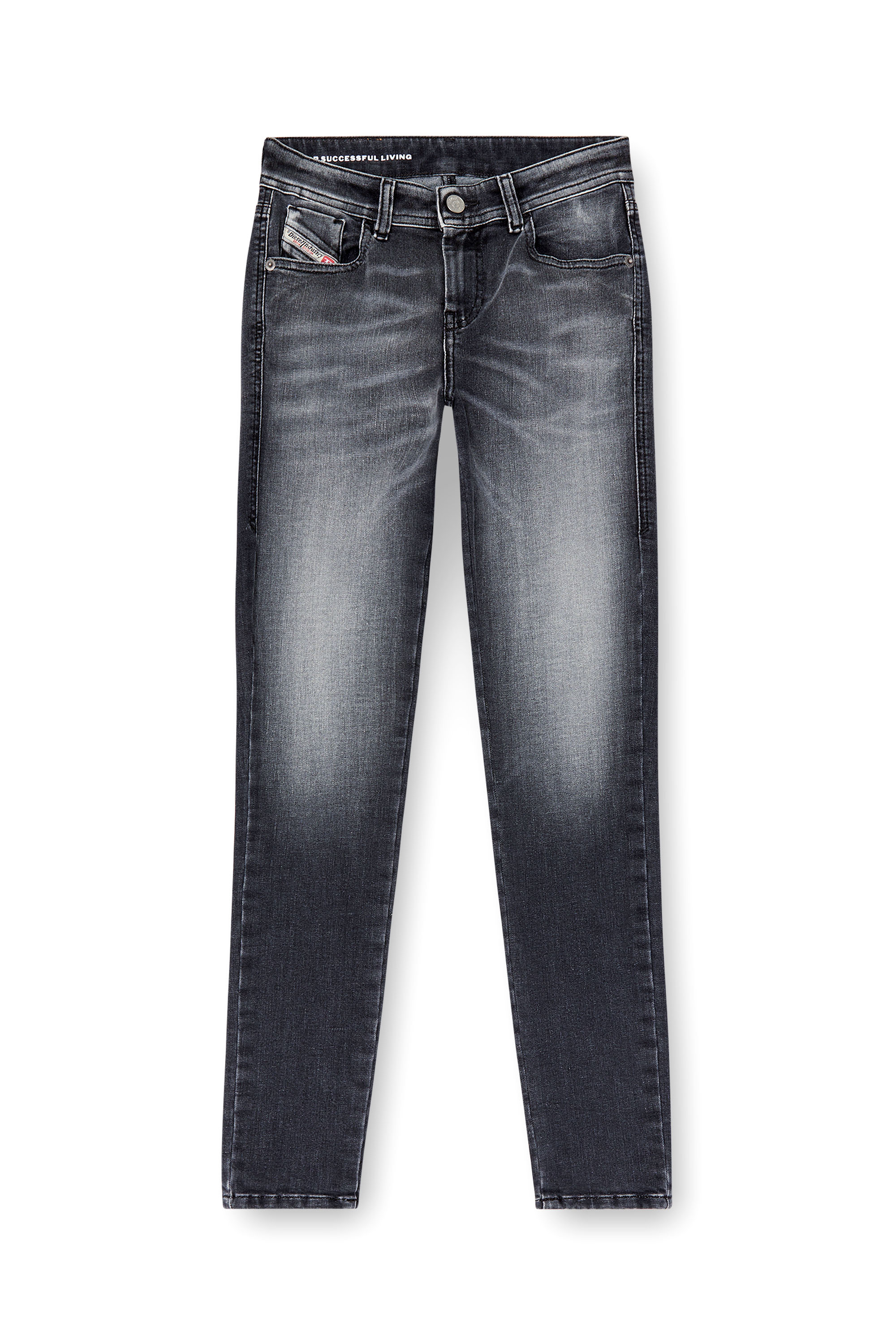 Diesel - Skinny Jeans 2017 Slandy 09K97 Femme, Noir/Gris foncé - Image 3