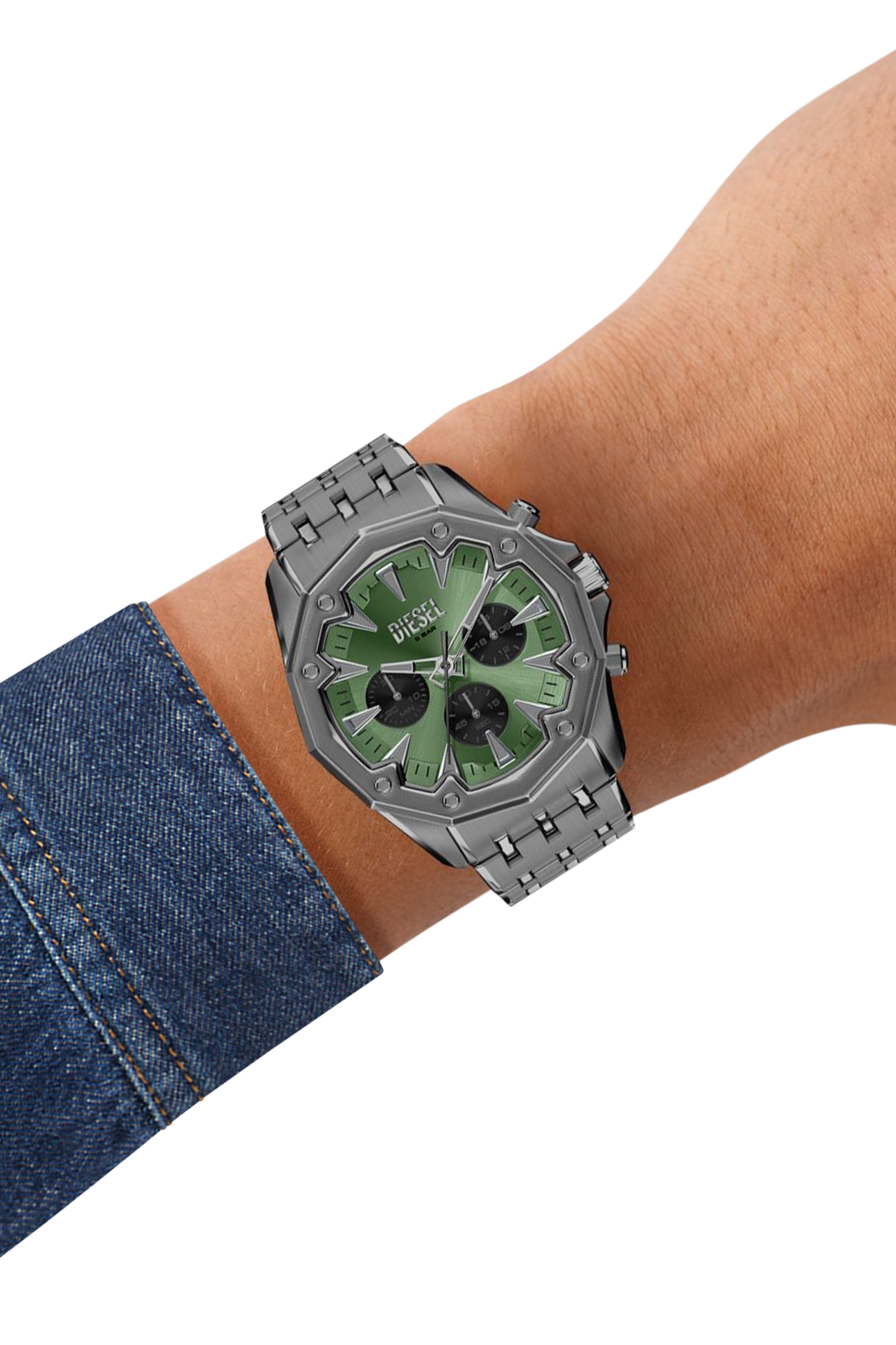 Diesel - DZ4711 WATCH, Montre Stinger en acier inoxydable gunmetal Homme in Gris - 7