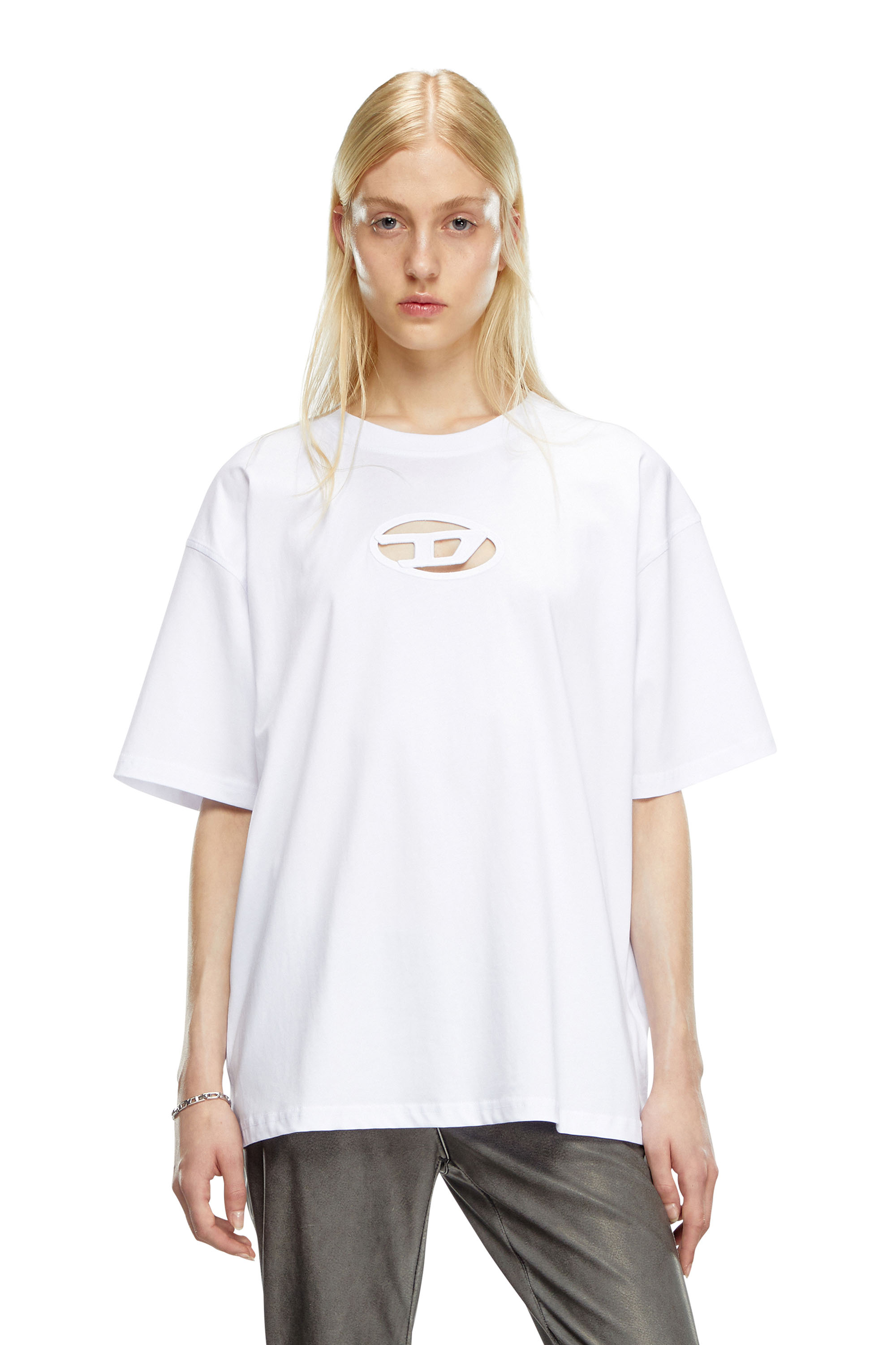 Diesel - T-BOXT-OD, Mixte T-shirt avec Oval D brodé in Blanc - Image 1