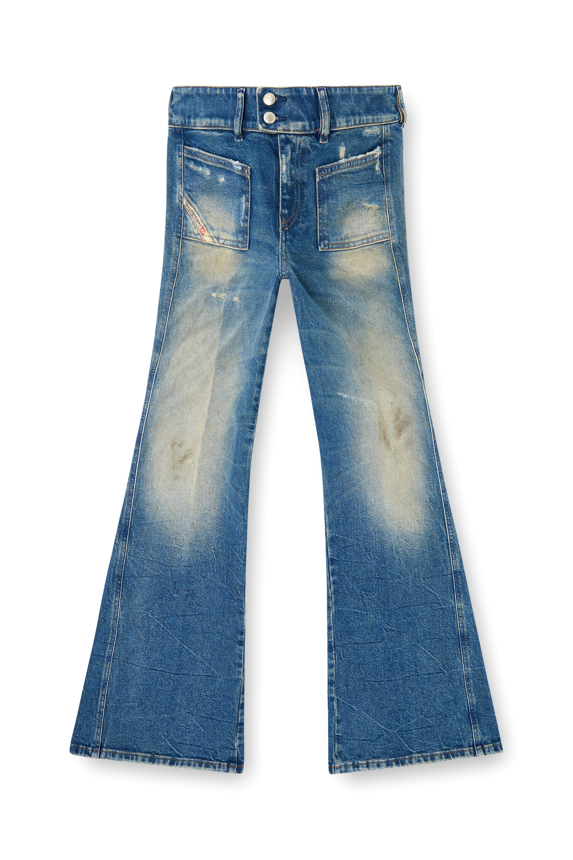 Diesel - Bootcut Jeans D-Hush 09N40 Femme, Bleu moyen - Image 3
