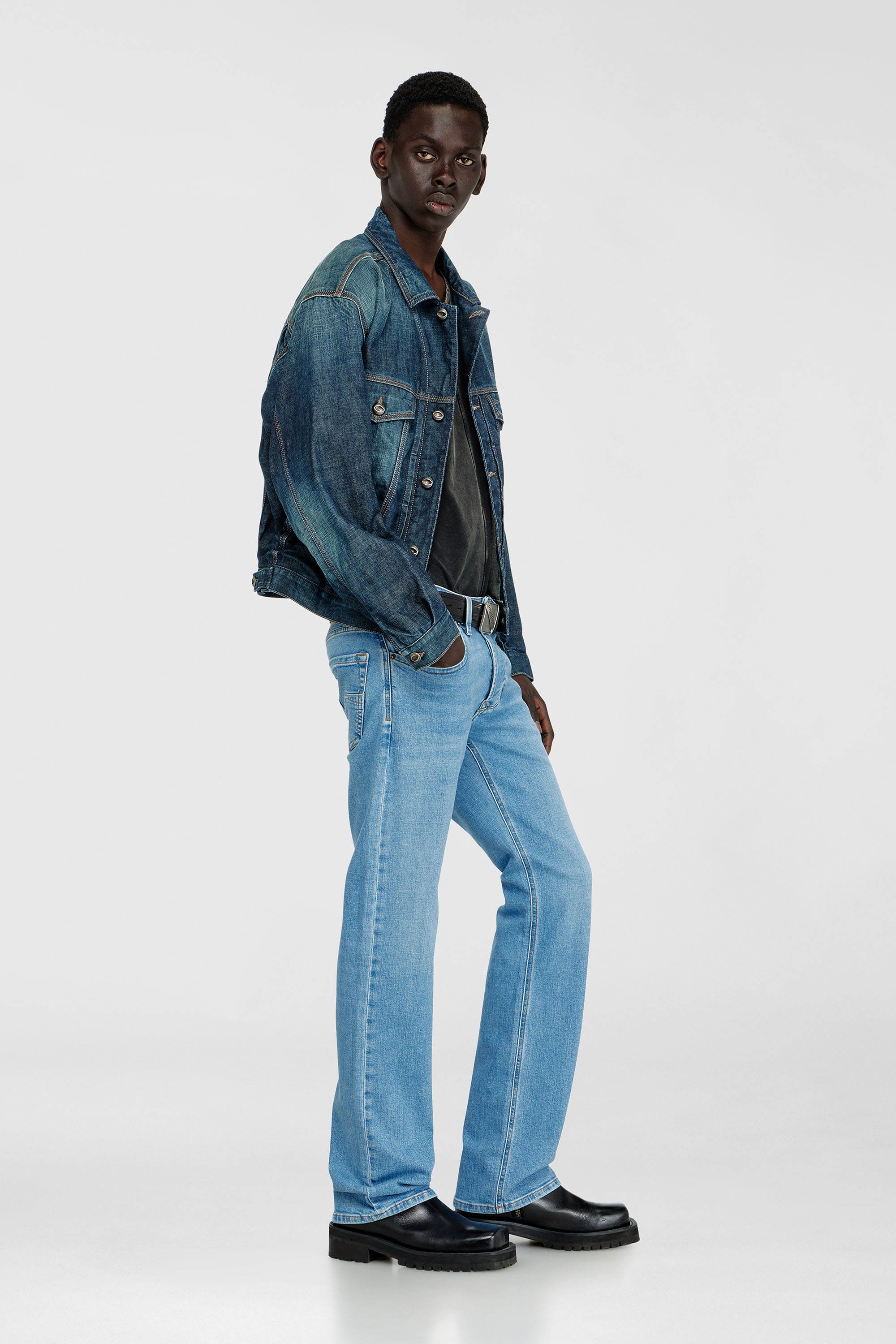 Diesel - Regular Jeans 1985 Larkee 0HDBJ Homme, Bleu Clair - Image 2