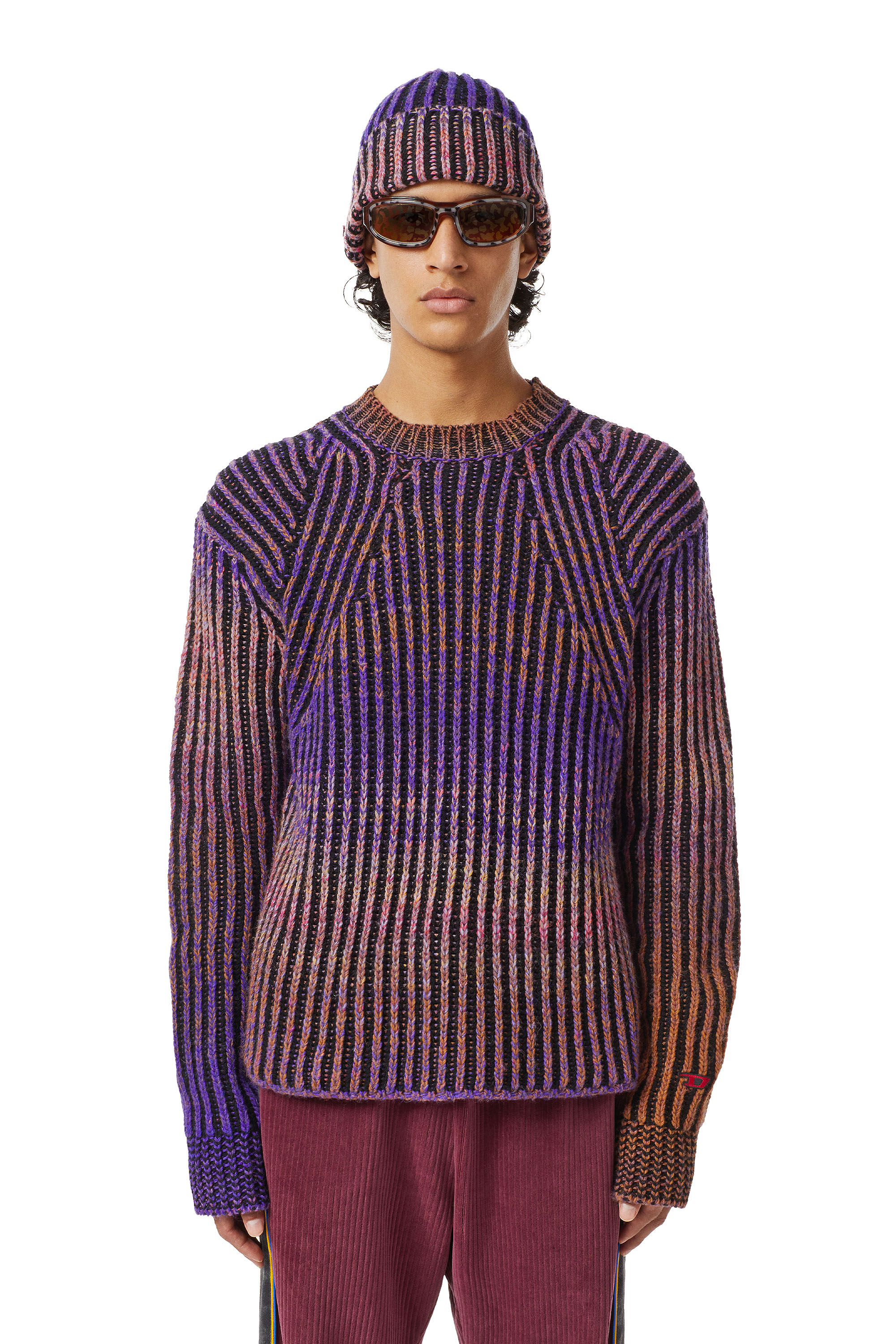 K-OAKLAND, Violet Foncé - Pull Maille