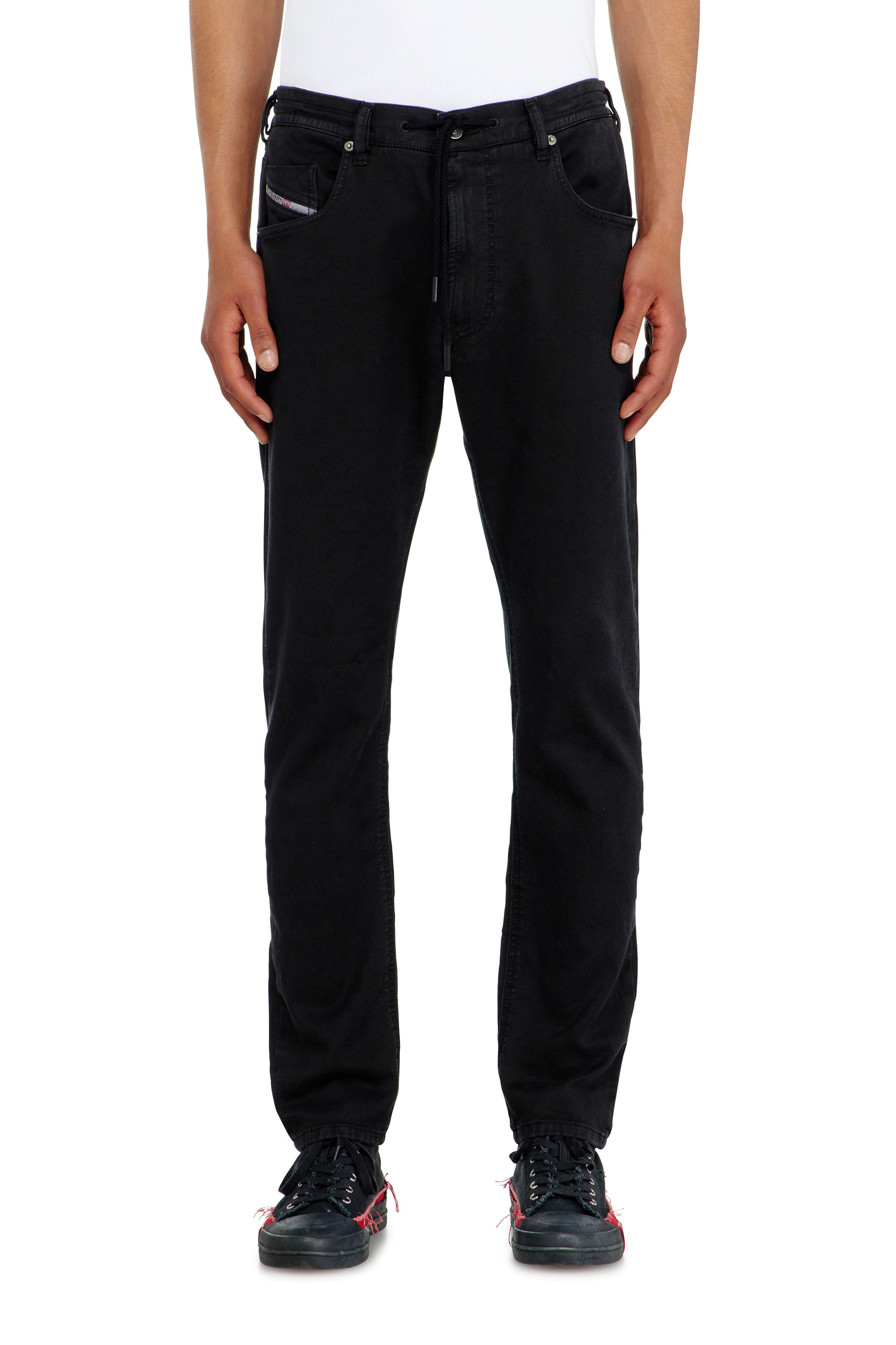 Diesel - Regular 2032 D-Krooley Joggjeans&reg; 068NH Homme, Noir/Gris fonc&eacute; - Image 3