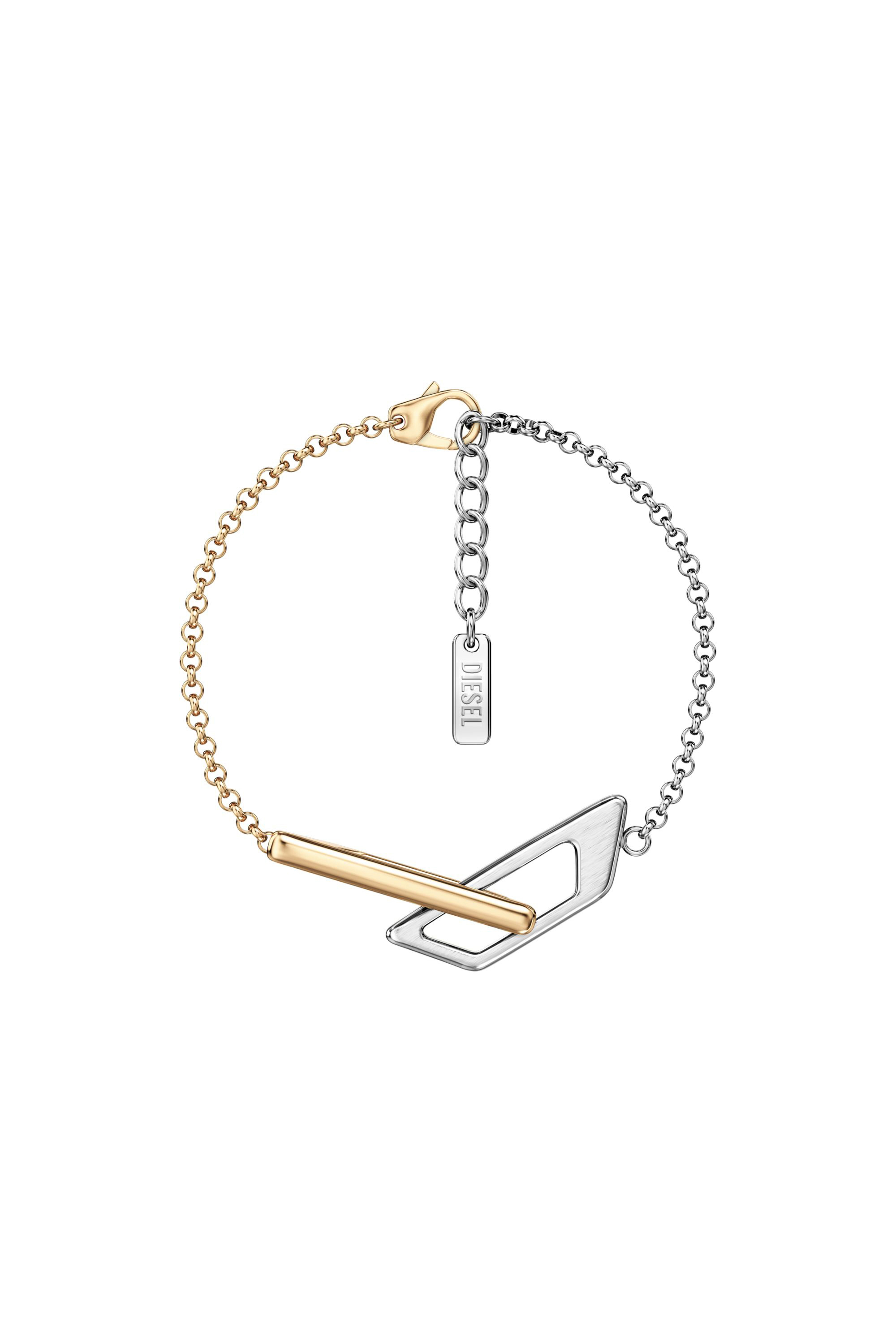 Diesel - DX1686931  JEWELLERY, Bracelet cha&icirc;ne en acier inoxydable Mixte in Gris argent&eacute; - 1