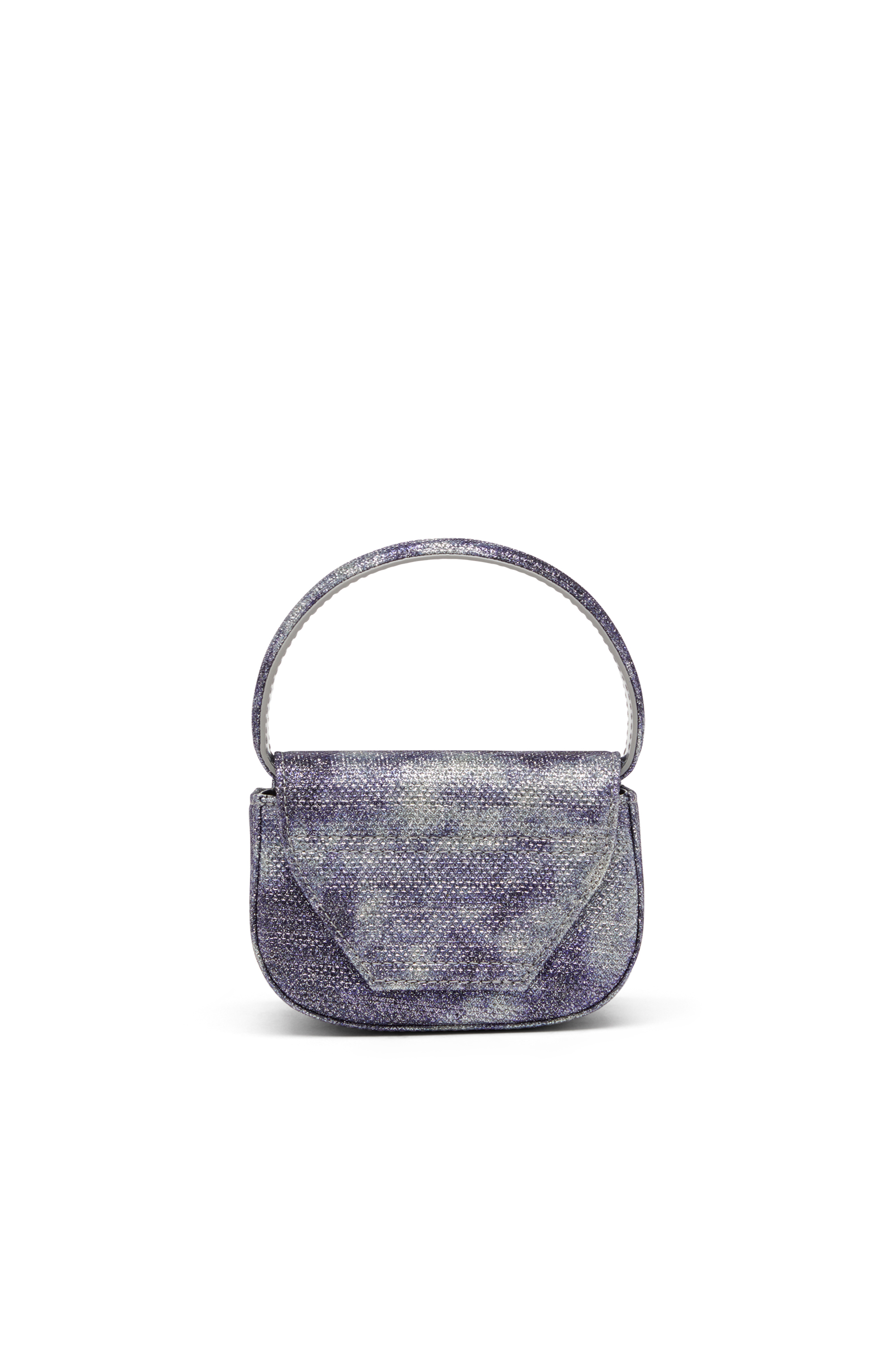 Diesel - 1DR XS, Mini sac emblématique en tissu brillant Femme in Bleu - 2