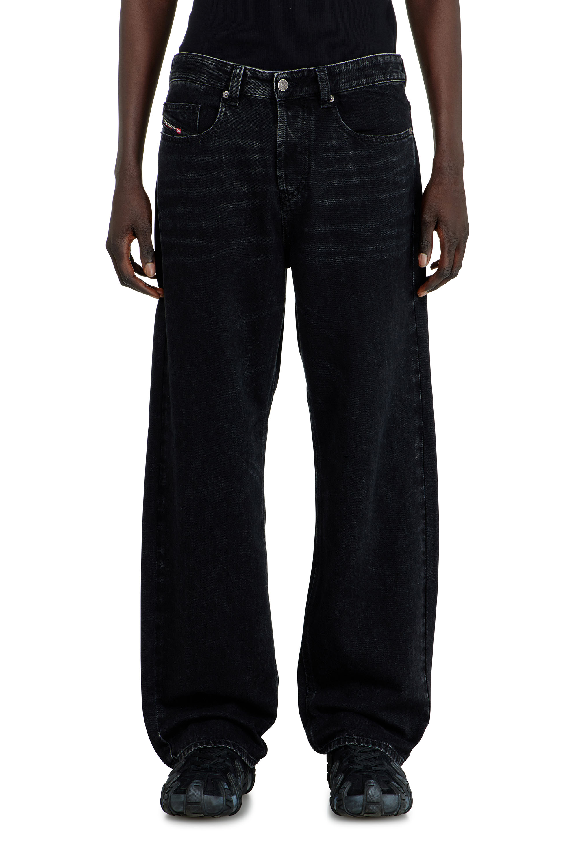 Diesel - Relaxed Jeans 2001 D-Macro 09P09 Homme, Noir/Gris fonc&eacute; - Image 4