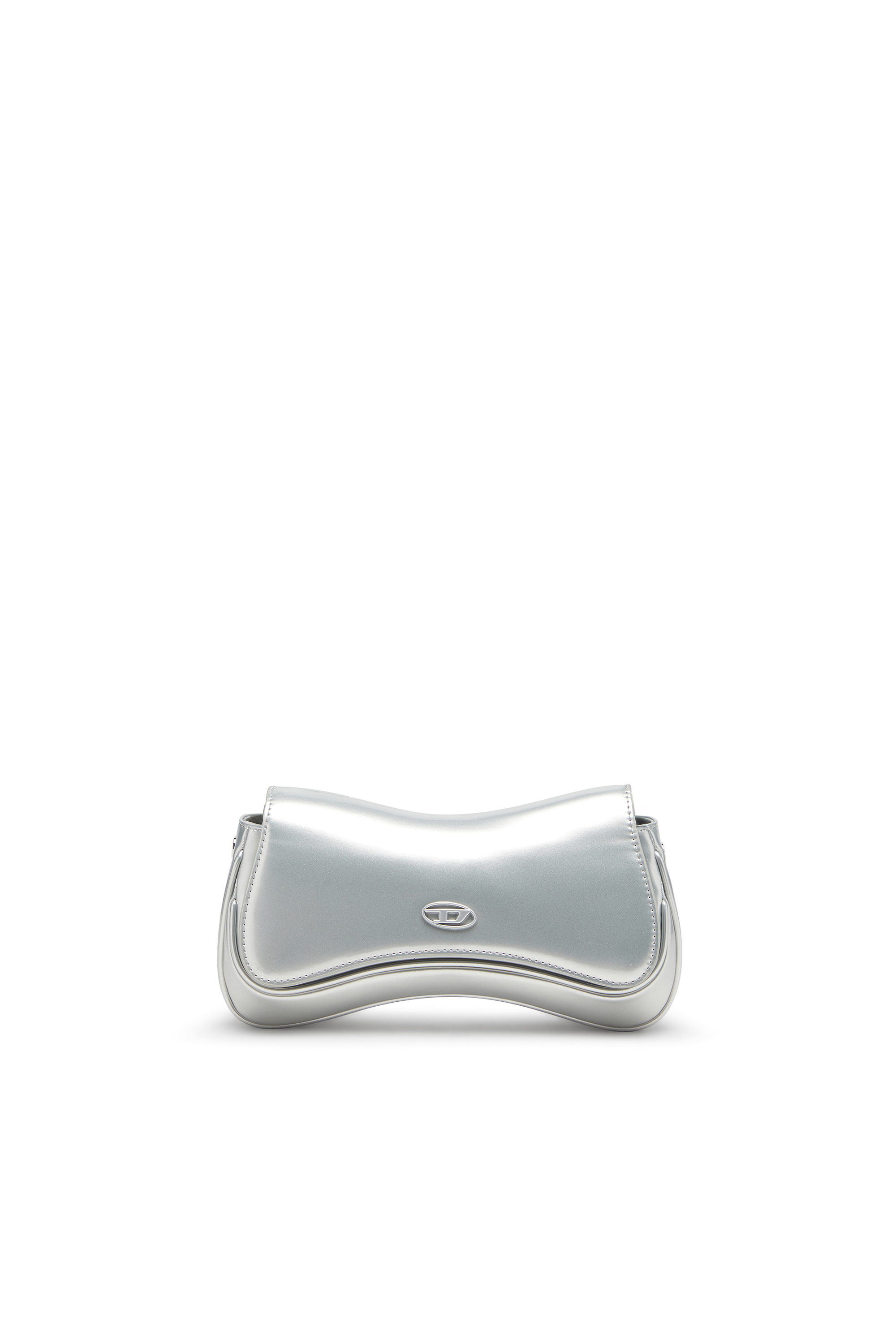 Diesel - PLAY CLUTCH, Play-Clutch en PU métallique Femme in Gris argenté - 1