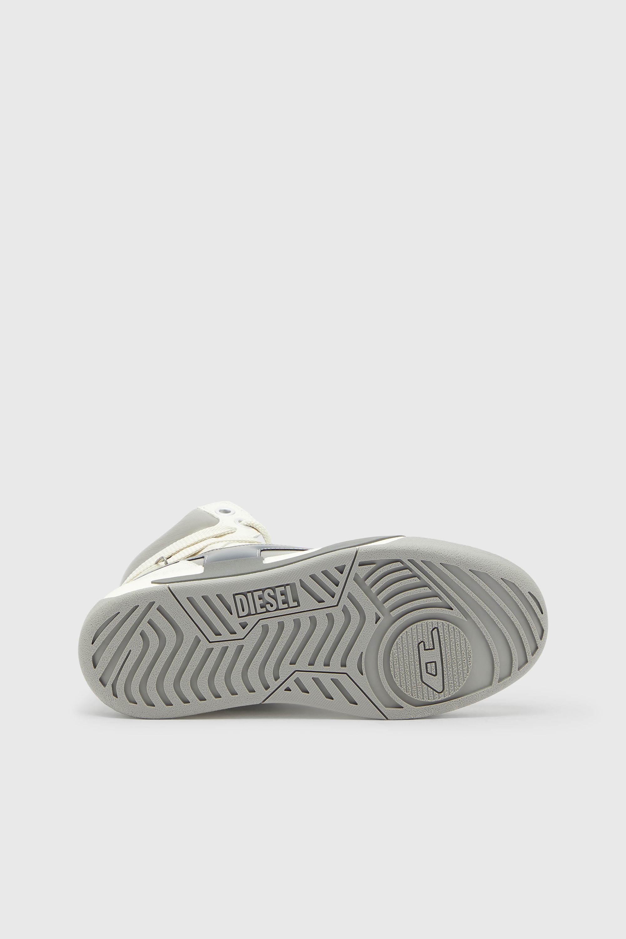 Diesel - S-D-OLLIE MID, S-D-Ollie - Sneakers montantes en cuir avec logo D Homme in Blanc - 5