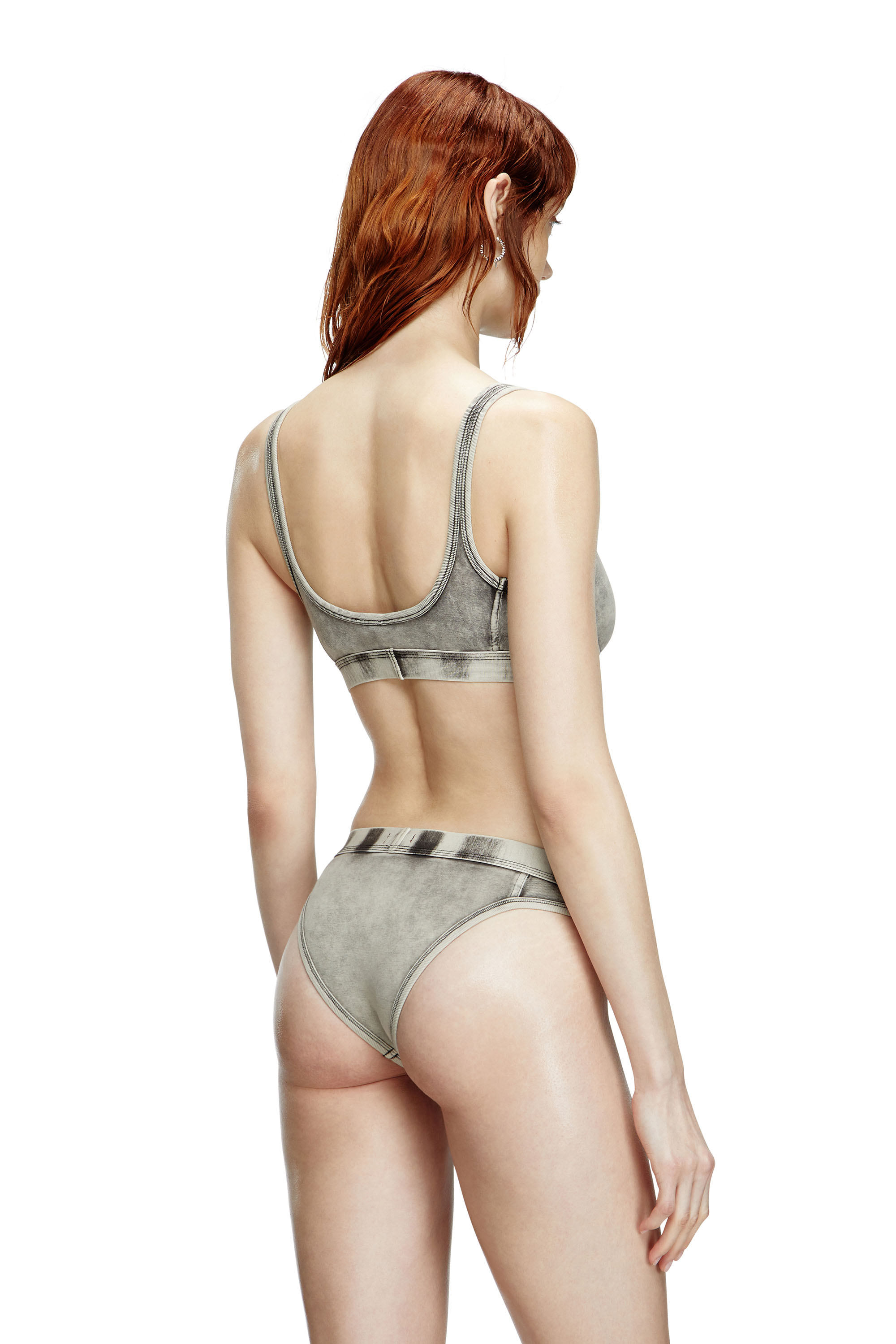 Diesel - KASSIE-DNM, Brassière en jersey effet denim Femme in Gris - 2