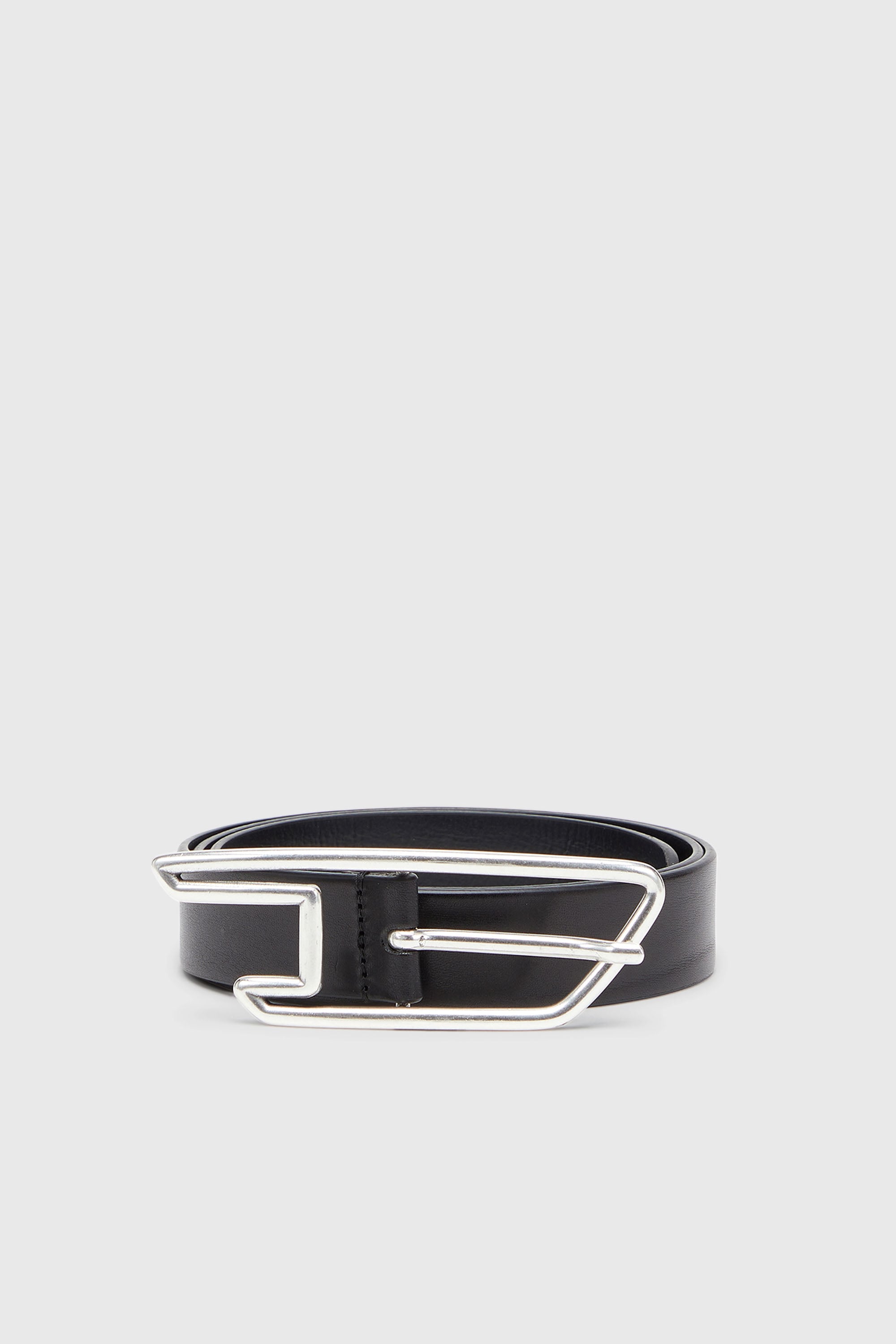 Diesel - B-D LINE 30, Ceinture 3 cm en cuir avec boucle &agrave; logo D Mixte in Noir - 1