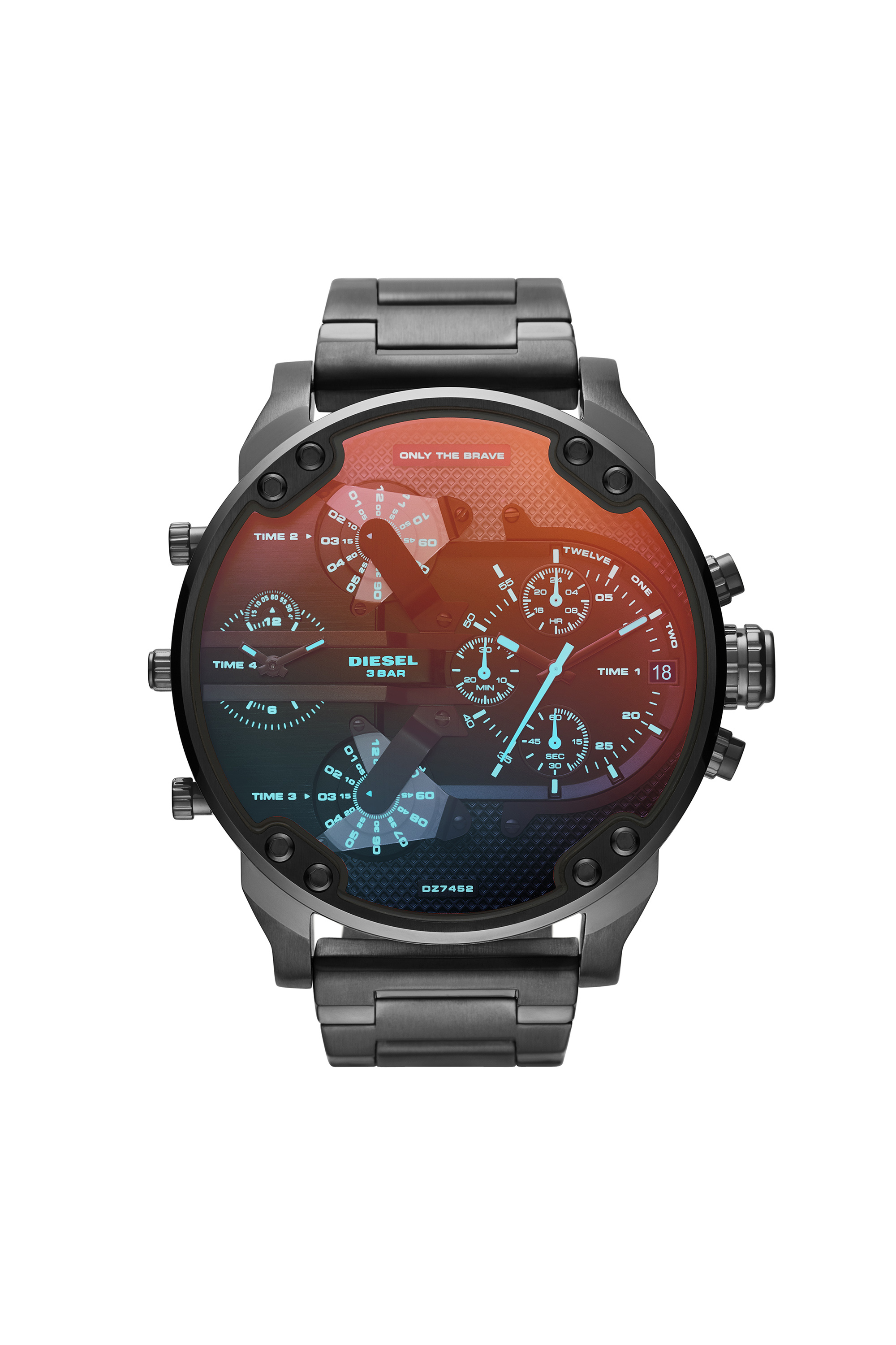 Diesel - DZ7452, Montre Mr. Daddy avec un bracelet couleur gris acier Homme in Noir - 1