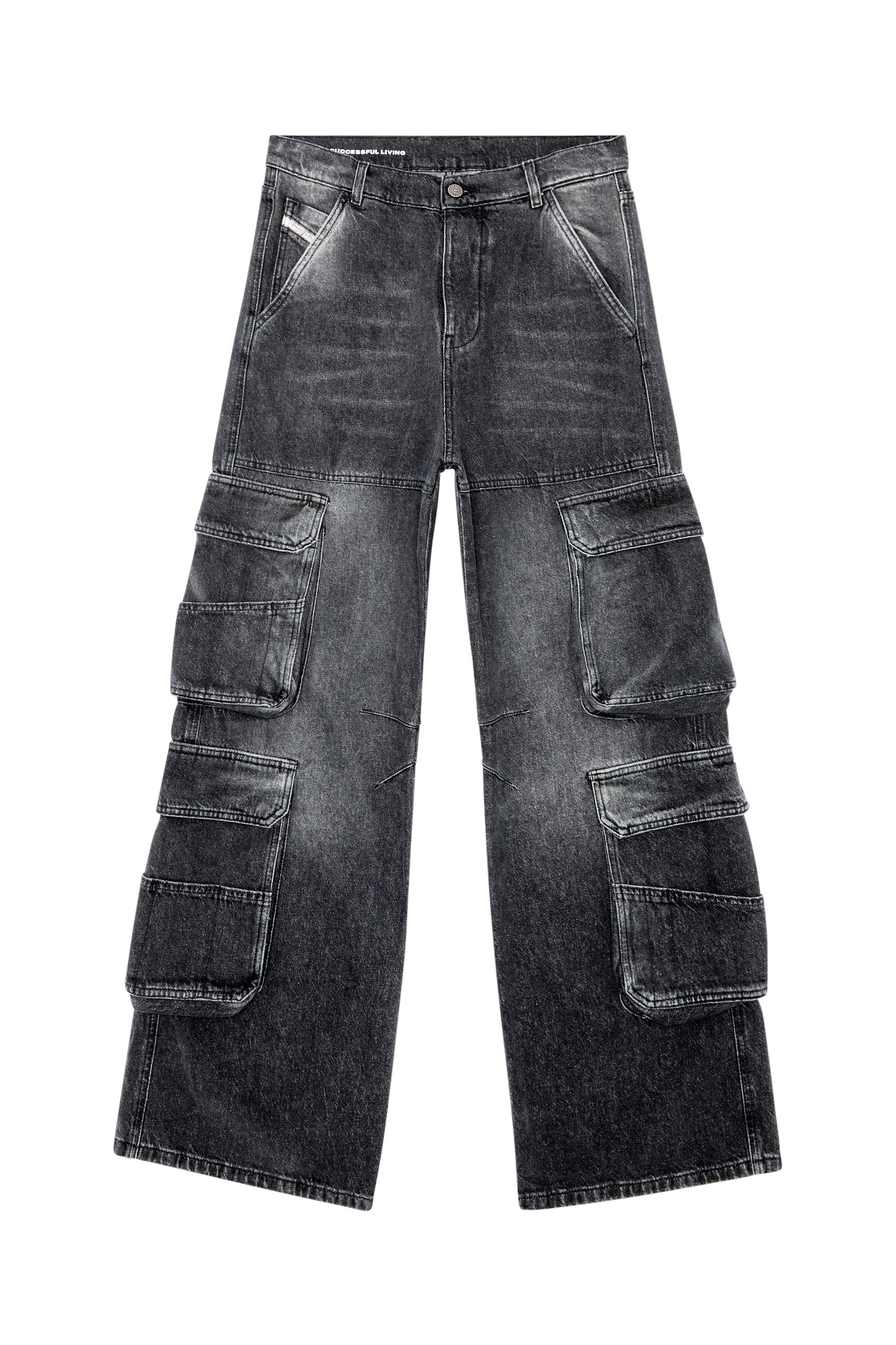 Diesel - Straight Jeans 1996 D-Sire 0HLAA, Noir/Gris foncé - Image 1
