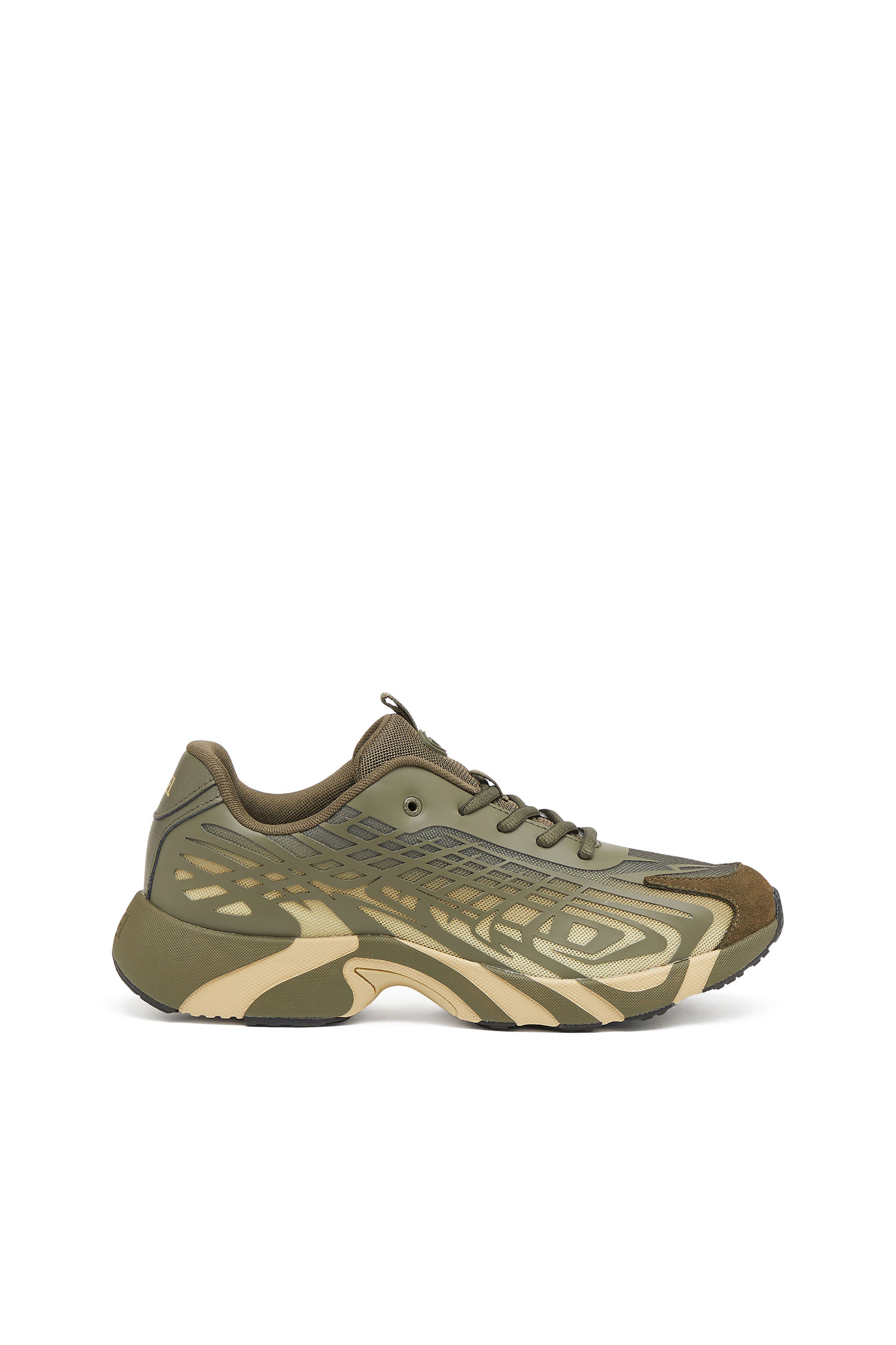 Diesel - S-D-VIT'S 500 LOW, D-Vit-Sneakers en mesh dégradé rayé Homme in Vert - 1