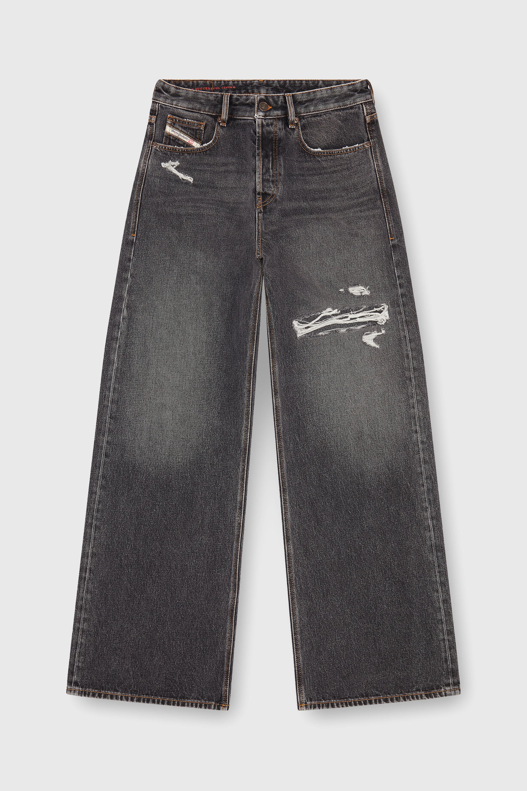 Diesel - Relaxed Jeans D-Rise 007F6 Homme, Noir/Gris fonc&eacute; - Image 2