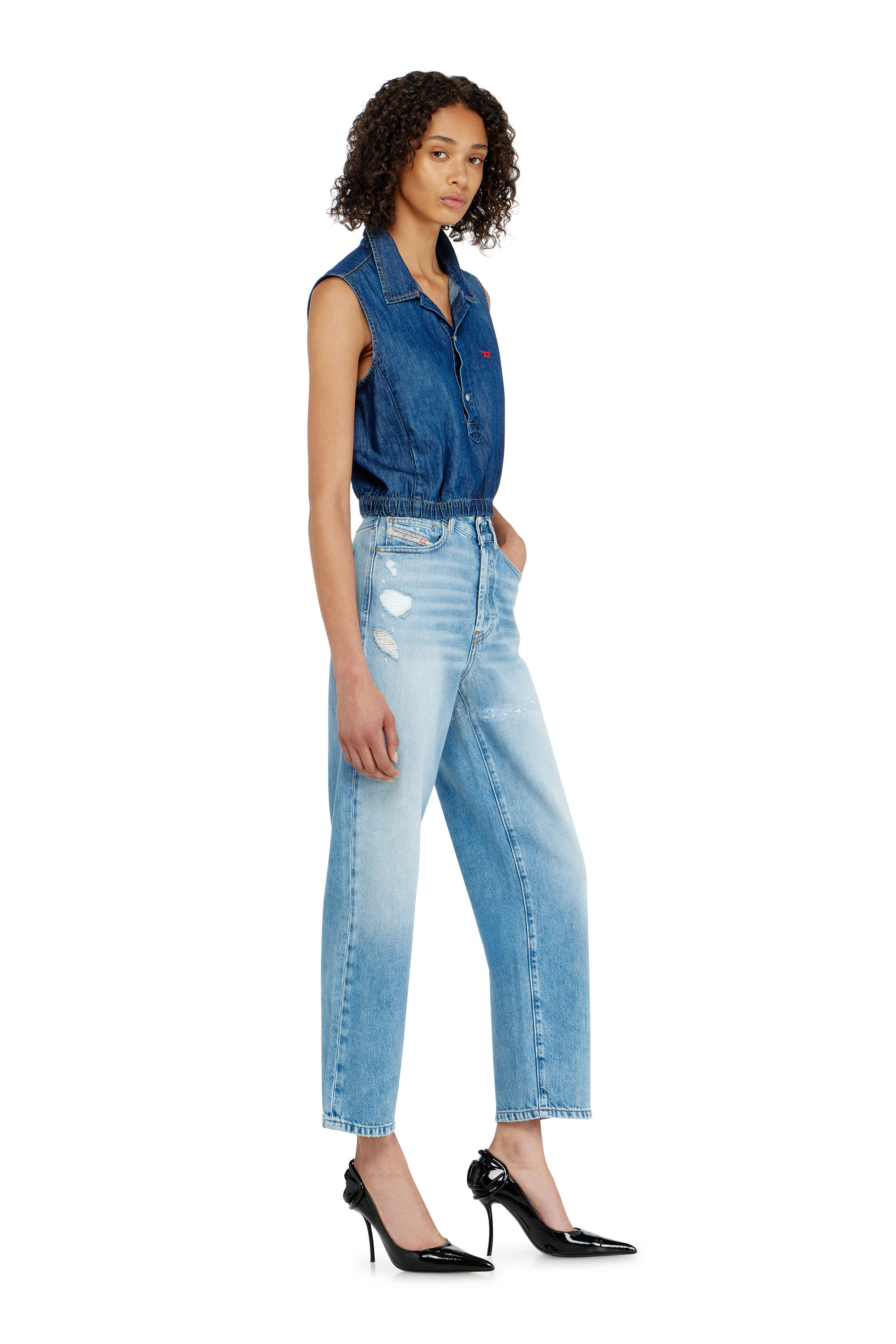 Diesel - Regular Jeans 1981 D-Went 09P49 Femme, Bleu Clair - Image 2