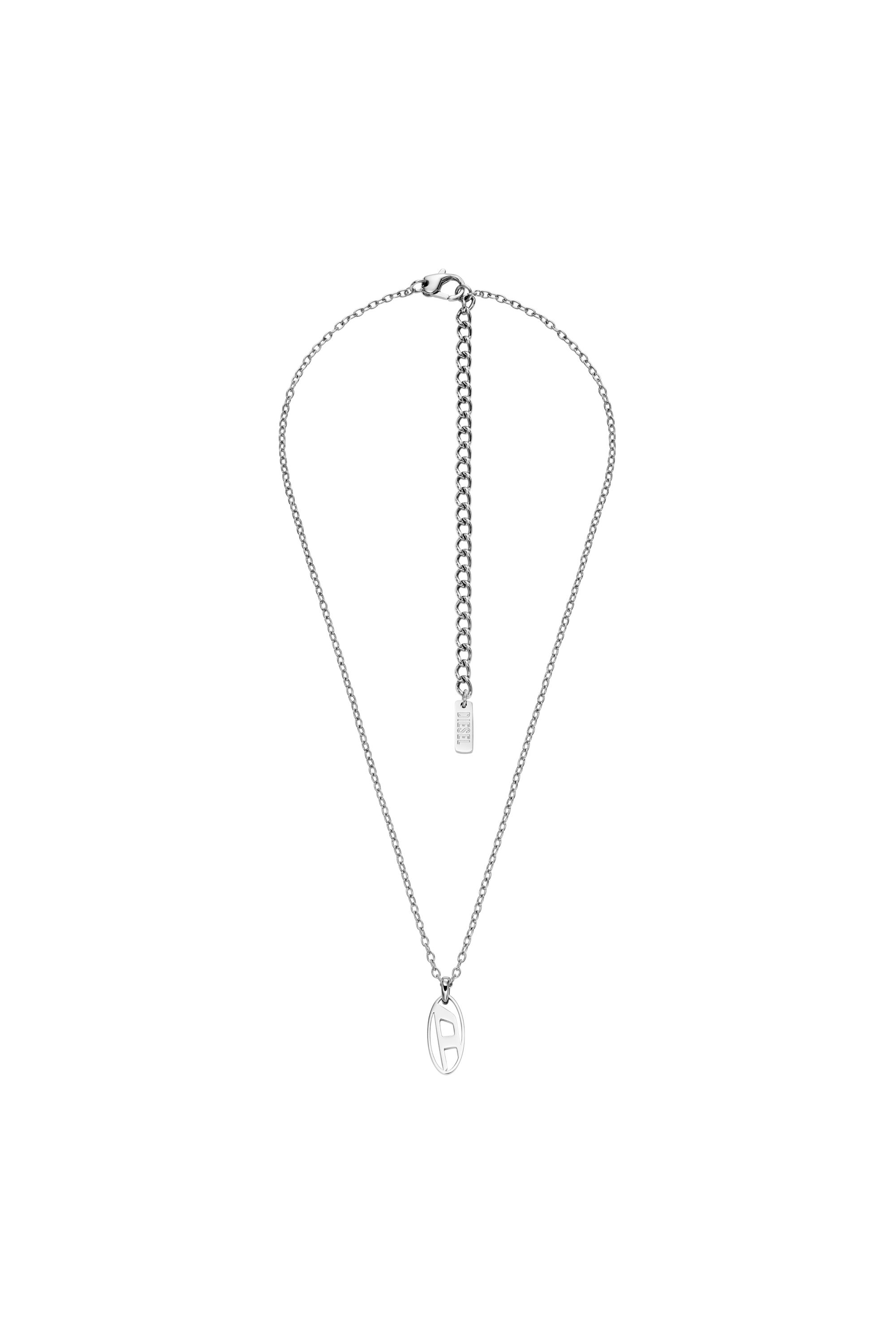 Diesel - DX1661040 JEWELLERY, Collier pendentif en acier inoxydable Mixte in Gris argenté - 1