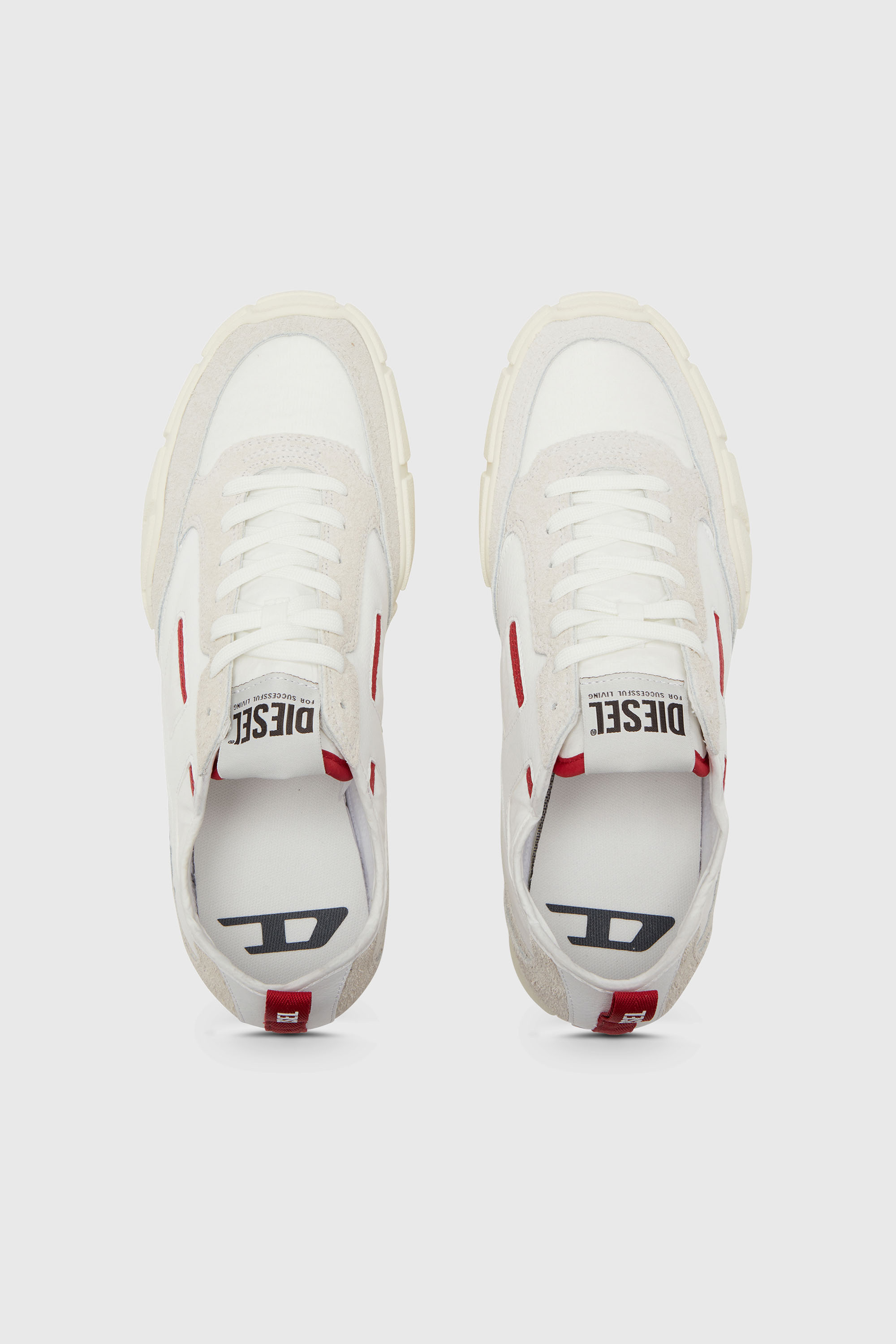 Diesel - S-PAGODHA LOW, S-Pagodha-Sneakers en cuir, su&egrave;de et tissu ind&eacute;chirable Homme in Polychrome - 4